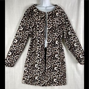 Plus size Leopard Duster Jacket Blazer 4X